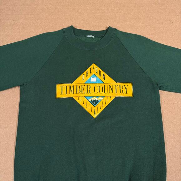 Vintage Oregon Timber Country 80s Outdoors Hiking Nature Crewneck Size Small - Picture 3 of 7